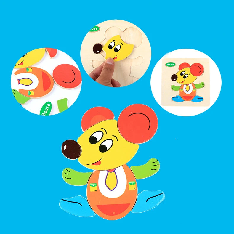 3D Puzzles Game Cartoon Animal