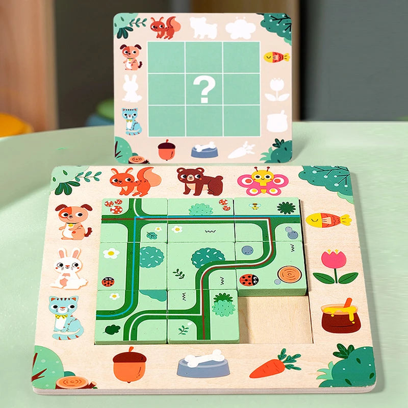 Wooden Block Puzzle Wayfinding Montessori