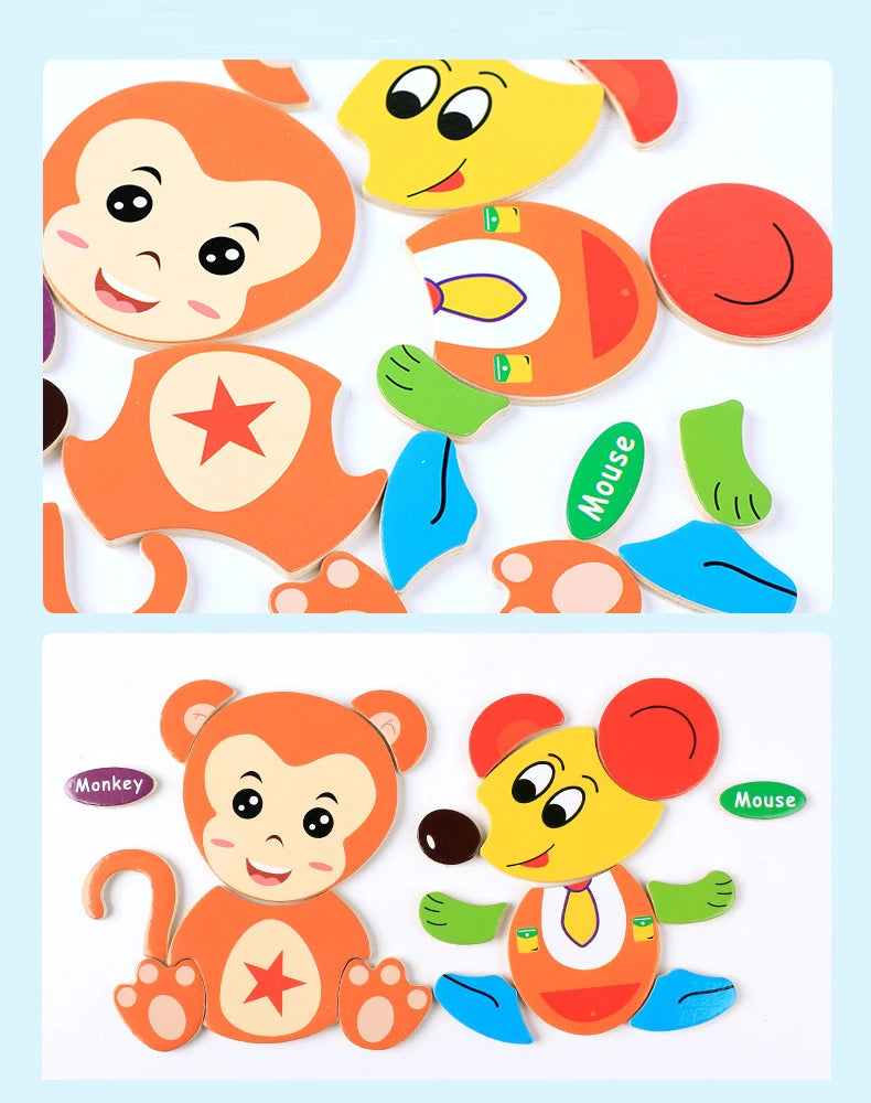 3D Puzzles Game Cartoon Animal