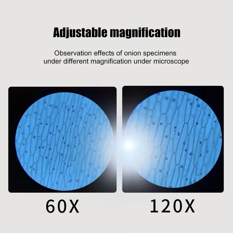 Mini microscopio de bolsillo con luz LED