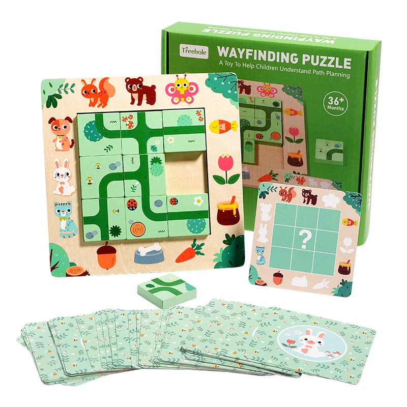 Wooden Block Puzzle Wayfinding Montessori