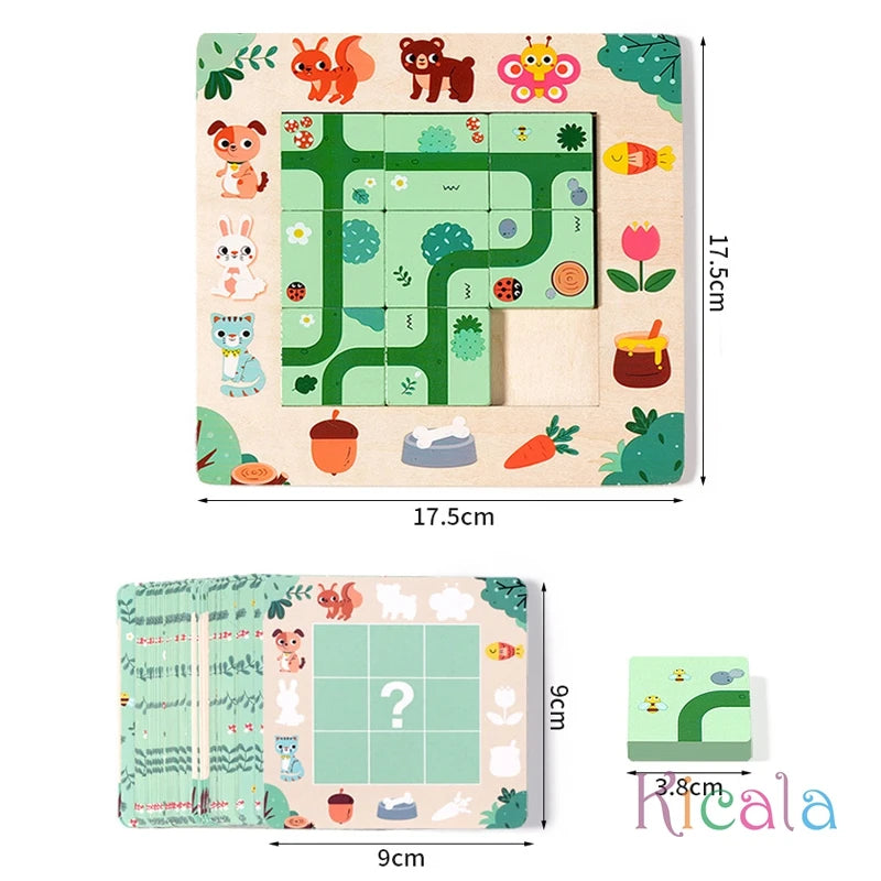 Wooden Block Puzzle Wayfinding Montessori