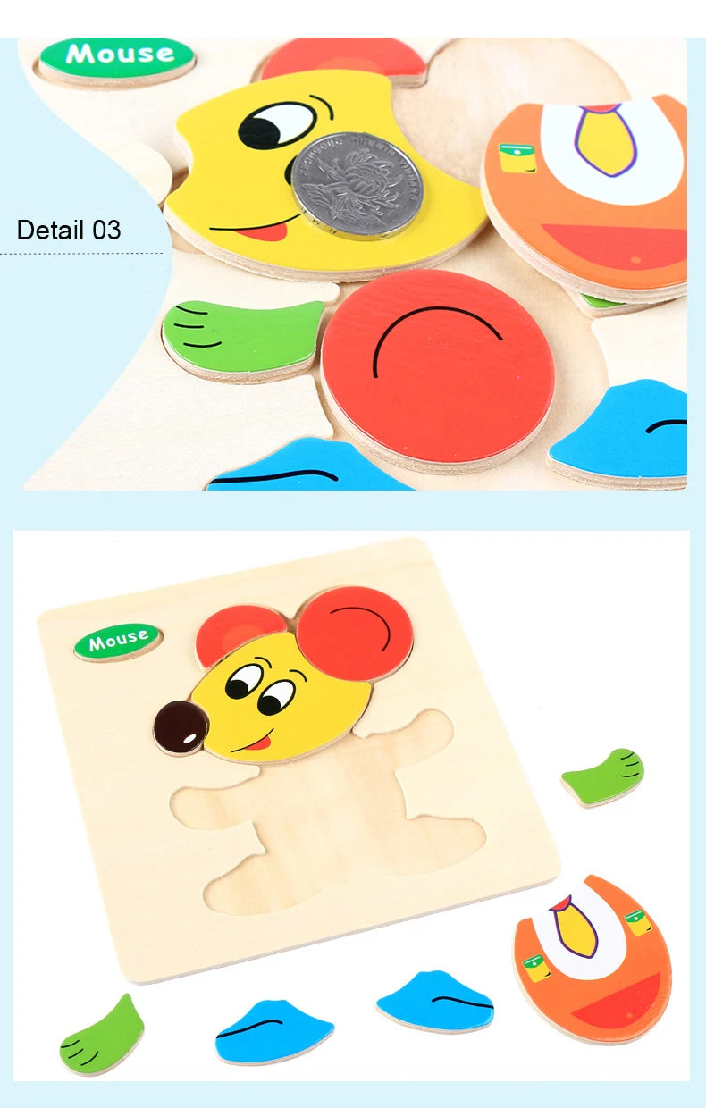 3D Puzzles Game Cartoon Animal