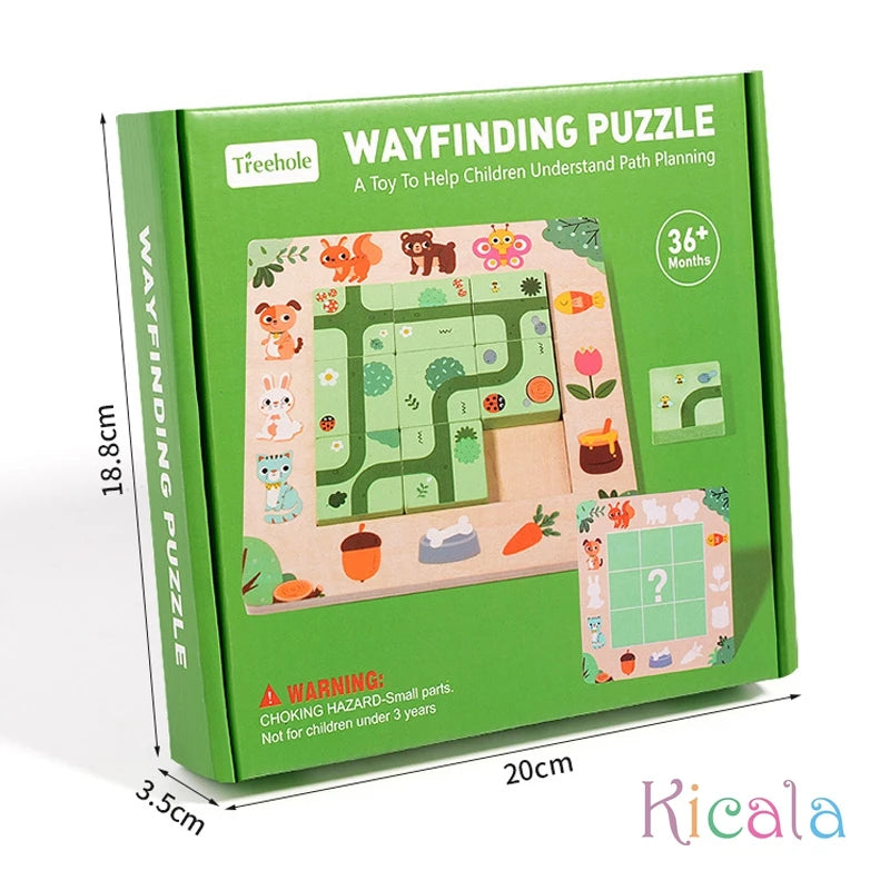 Wooden Block Puzzle Wayfinding Montessori
