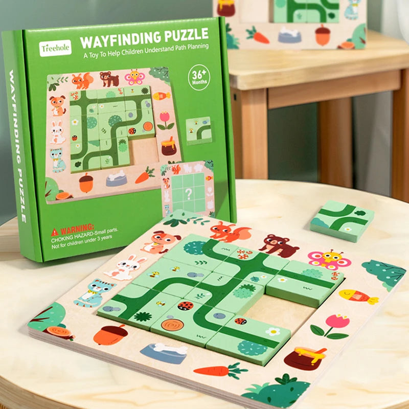 Wooden Block Puzzle Wayfinding Montessori