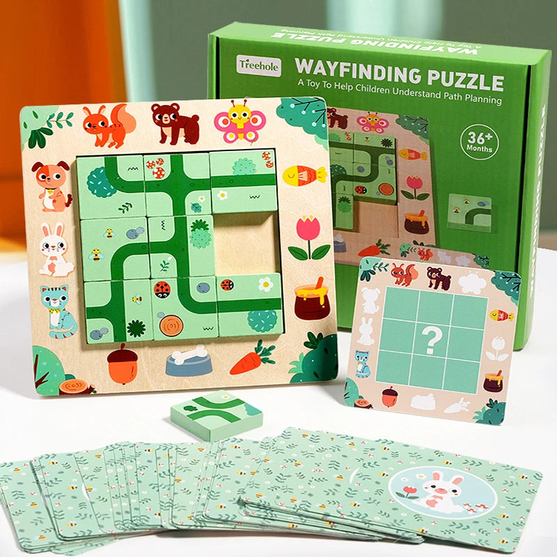 Wooden Block Puzzle Wayfinding Montessori