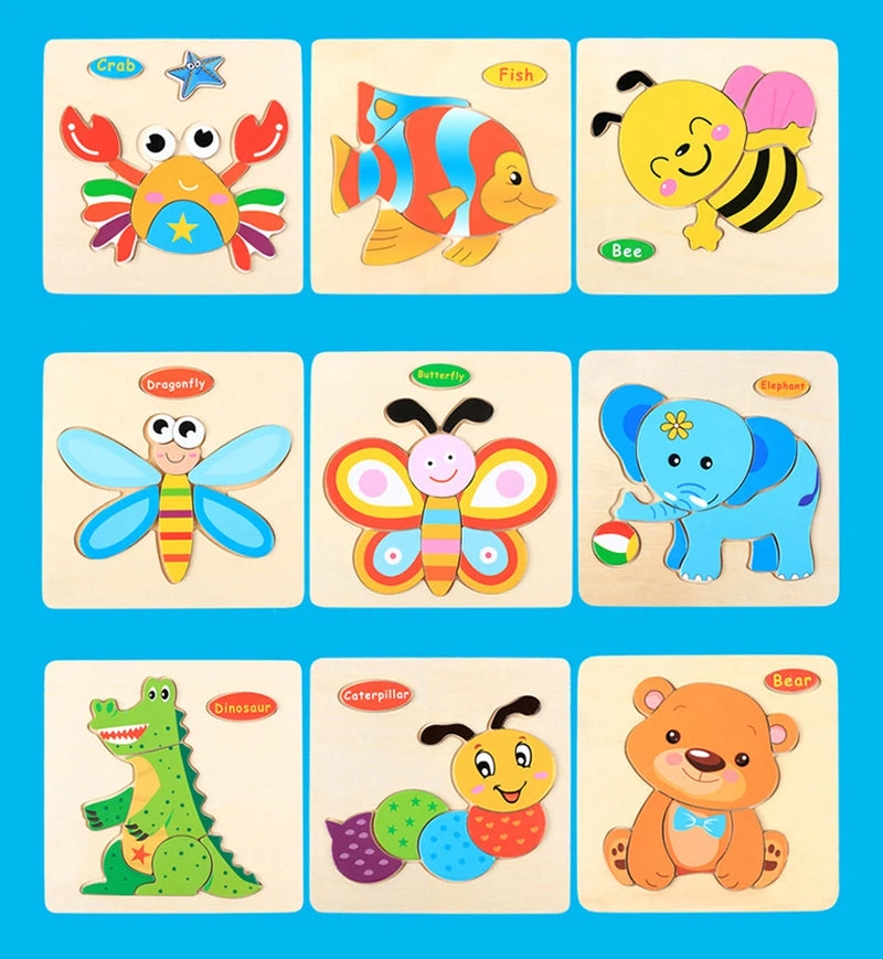 3D Puzzles Game Cartoon Animal