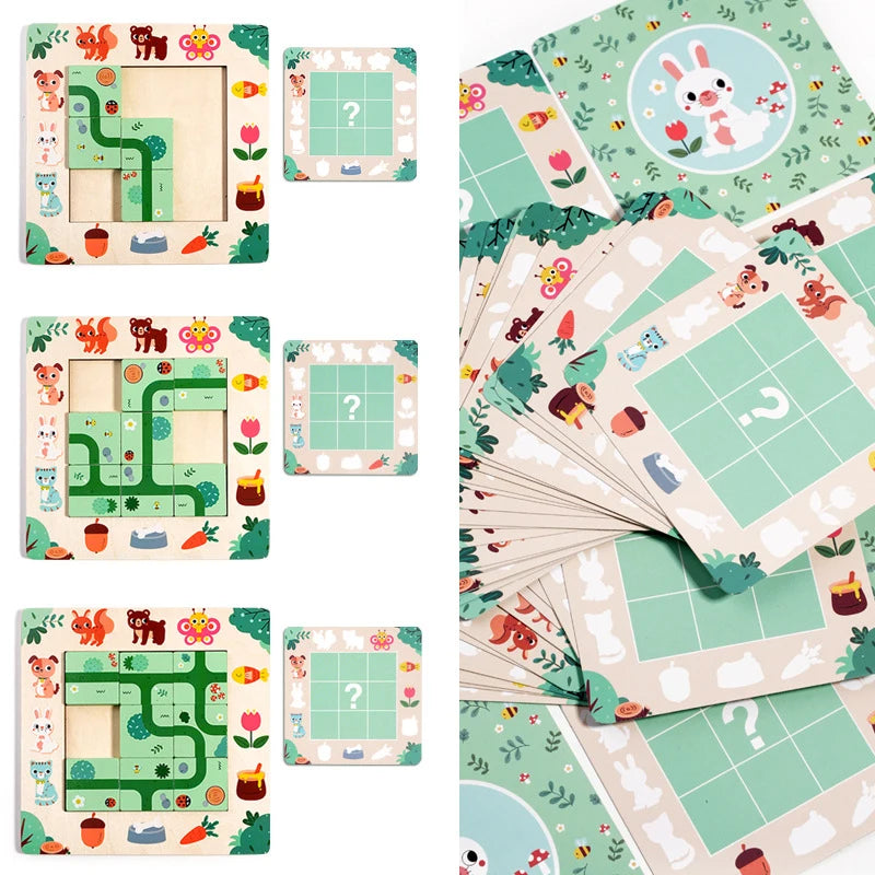 Wooden Block Puzzle Wayfinding Montessori