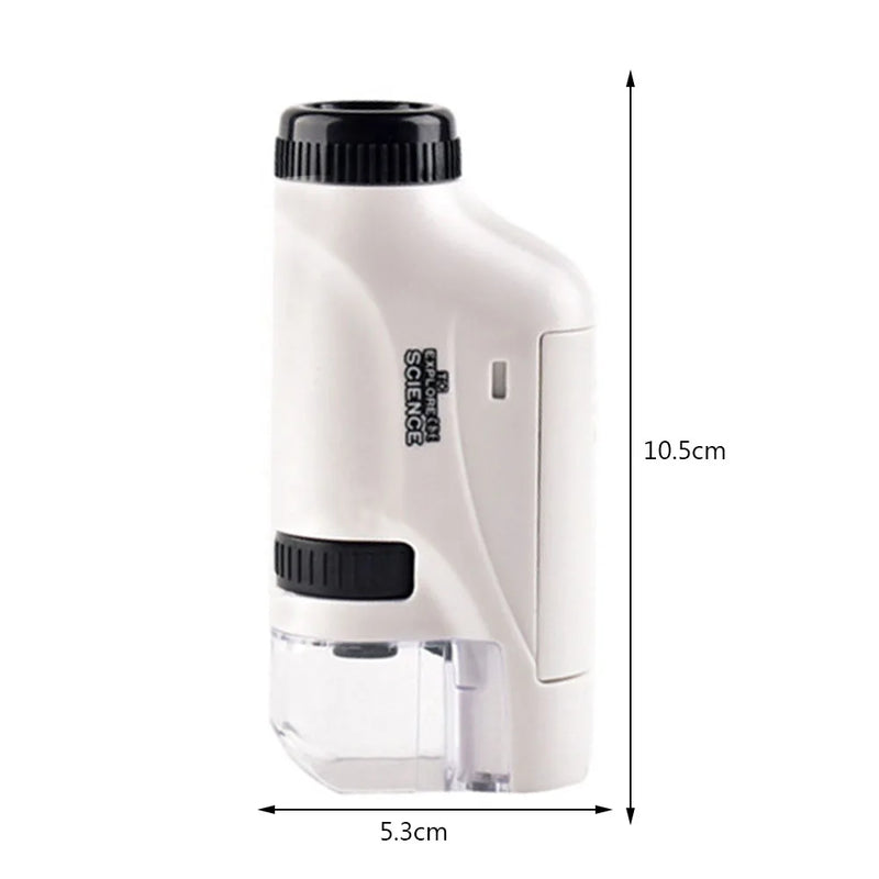 Mini microscopio de bolsillo con luz LED