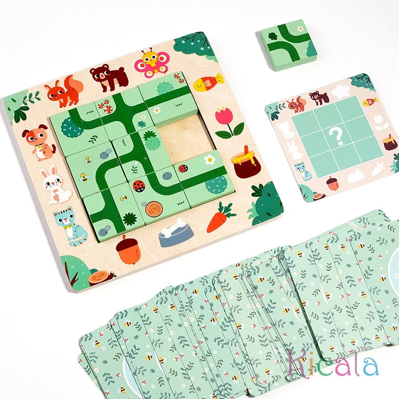 Wooden Block Puzzle Wayfinding Montessori