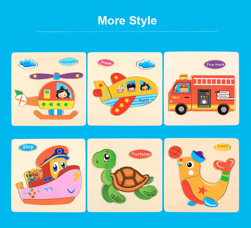 3D Puzzles Game Cartoon Animal