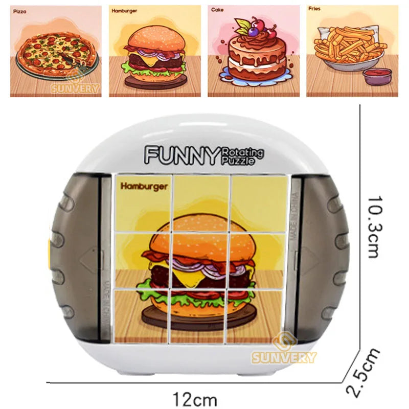 4 in 1 rotating puzzle with different designs for children