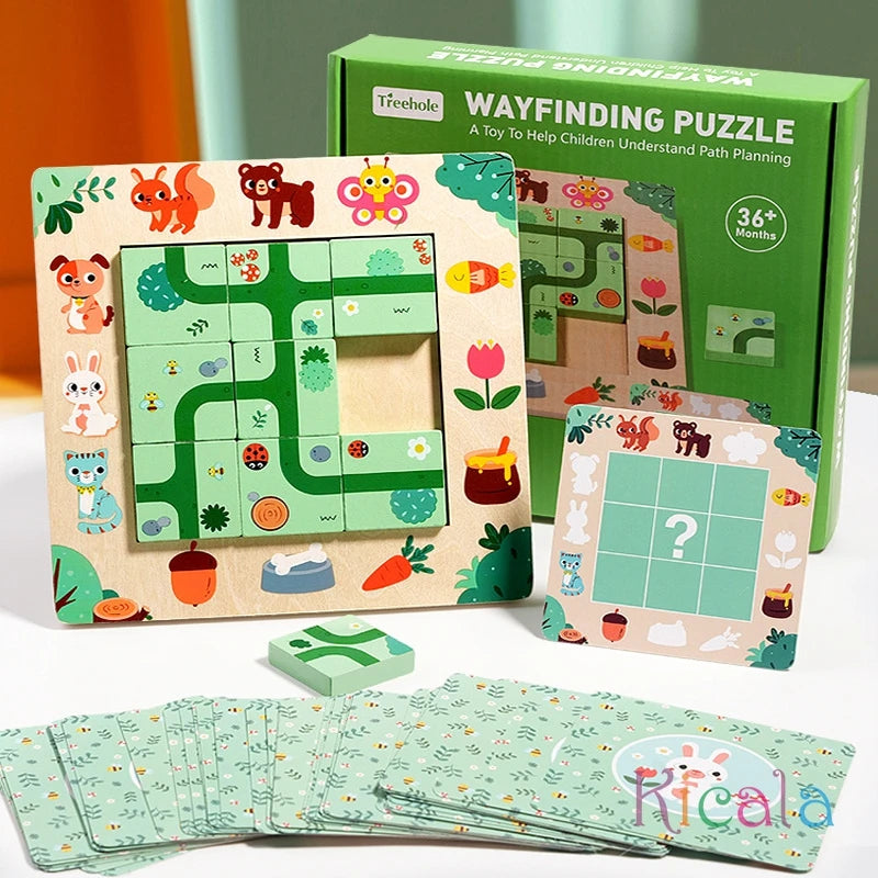 Wooden Block Puzzle Wayfinding Montessori